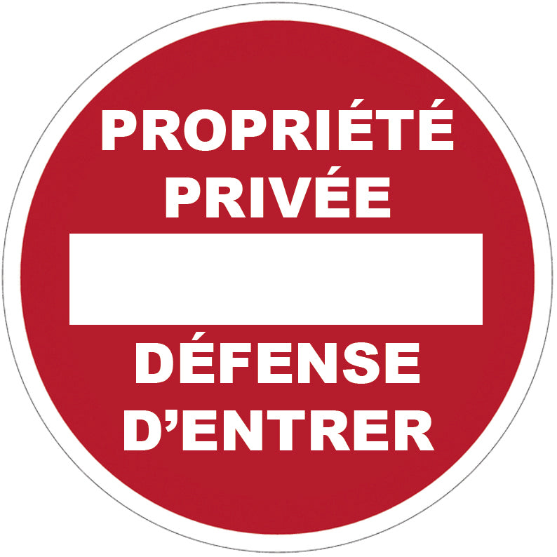 Panneau de signalisation défense d'entrer