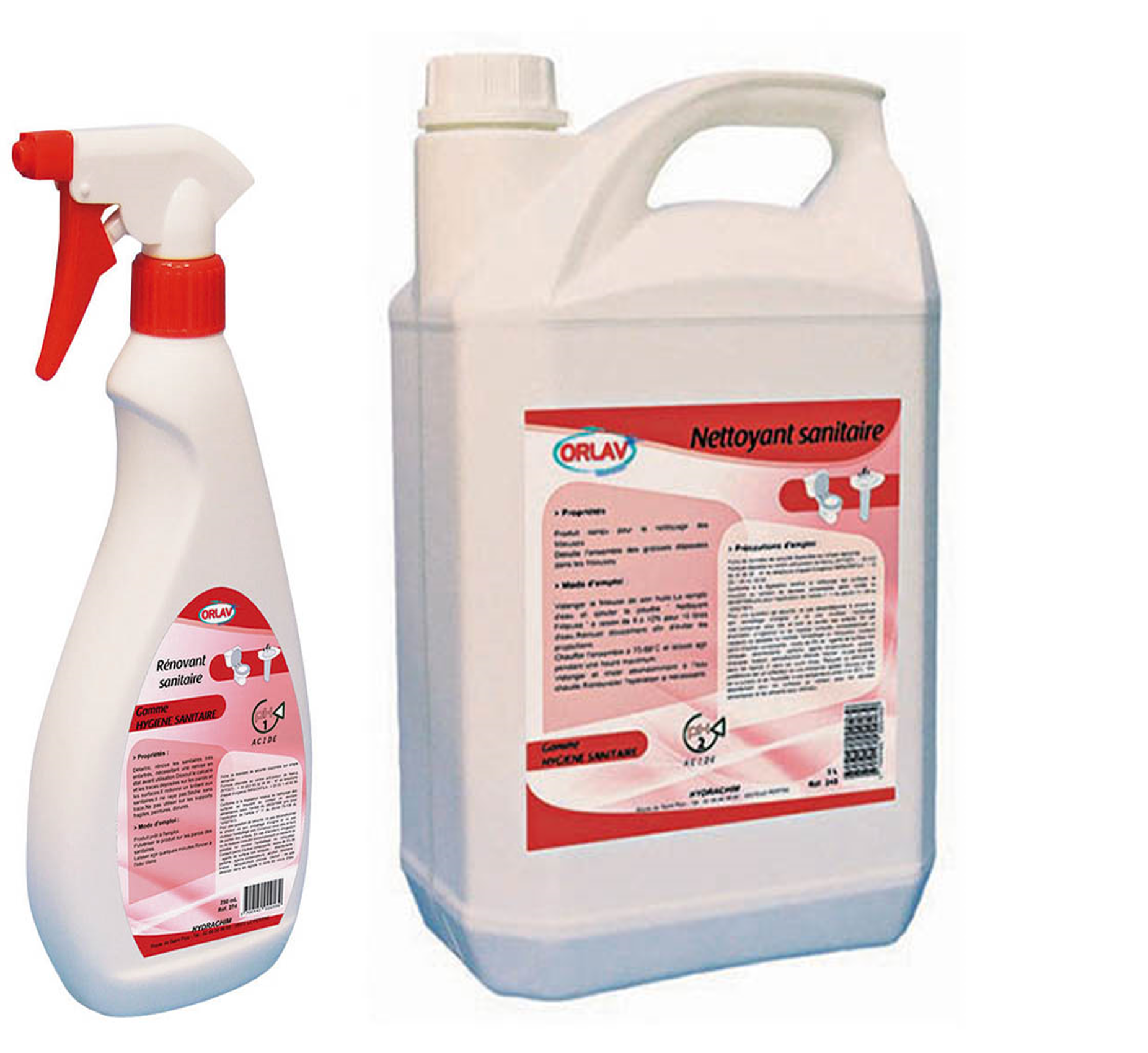 Spray et bidon nettoyant sanitaire 4 en 1