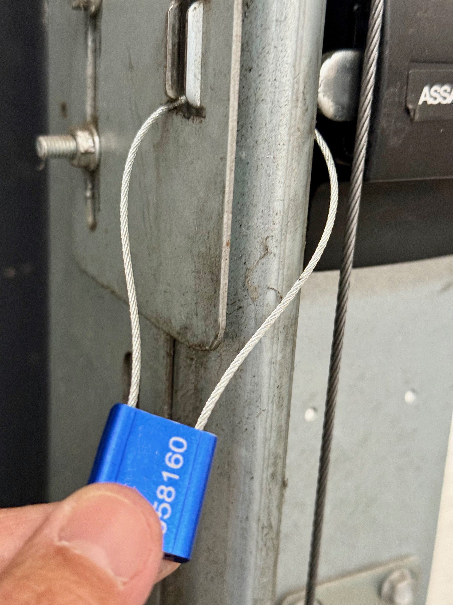 Scellé haute sécurité câble acier galvanisé