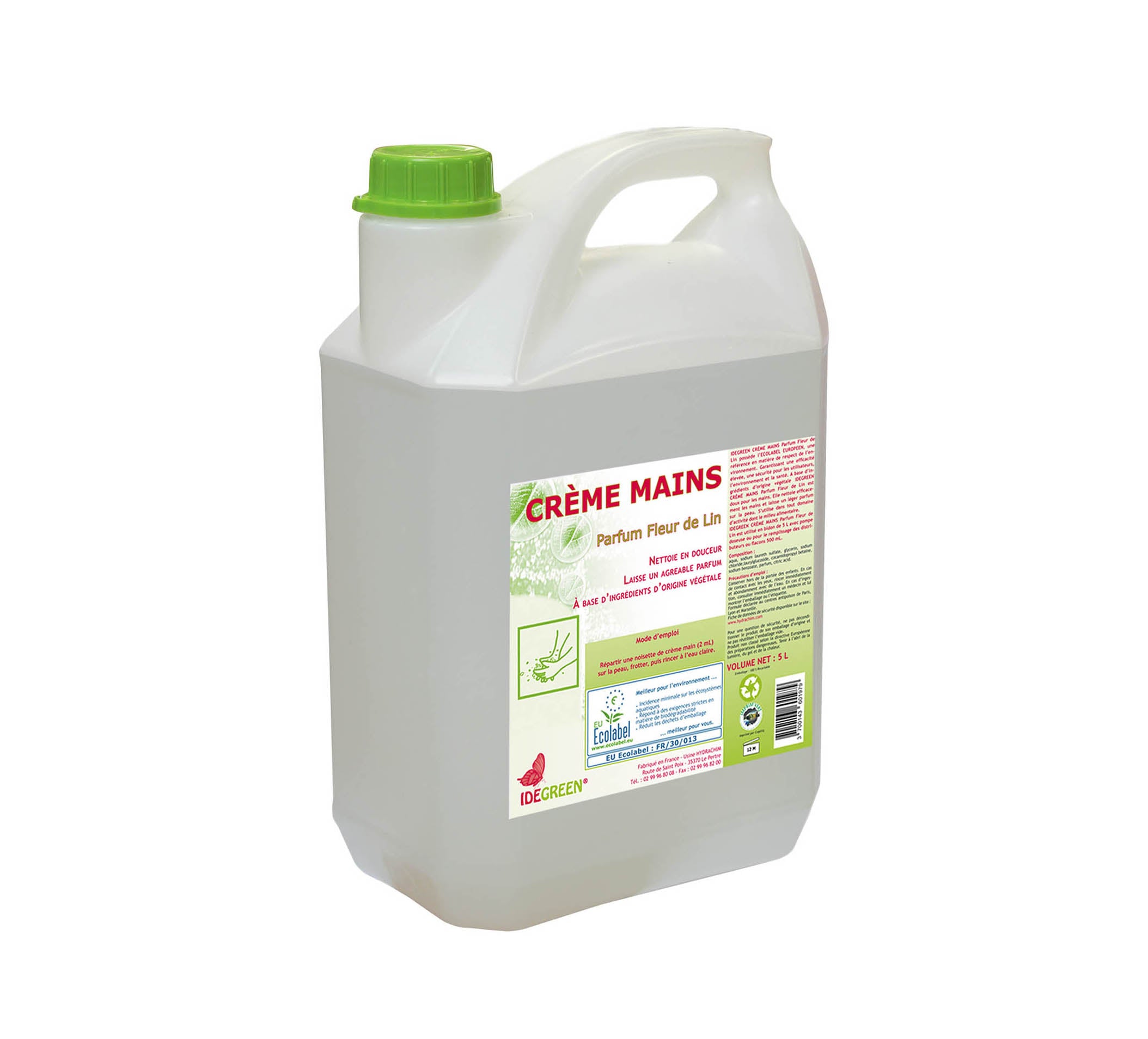 Crème lavante mains écolabel Idegreen