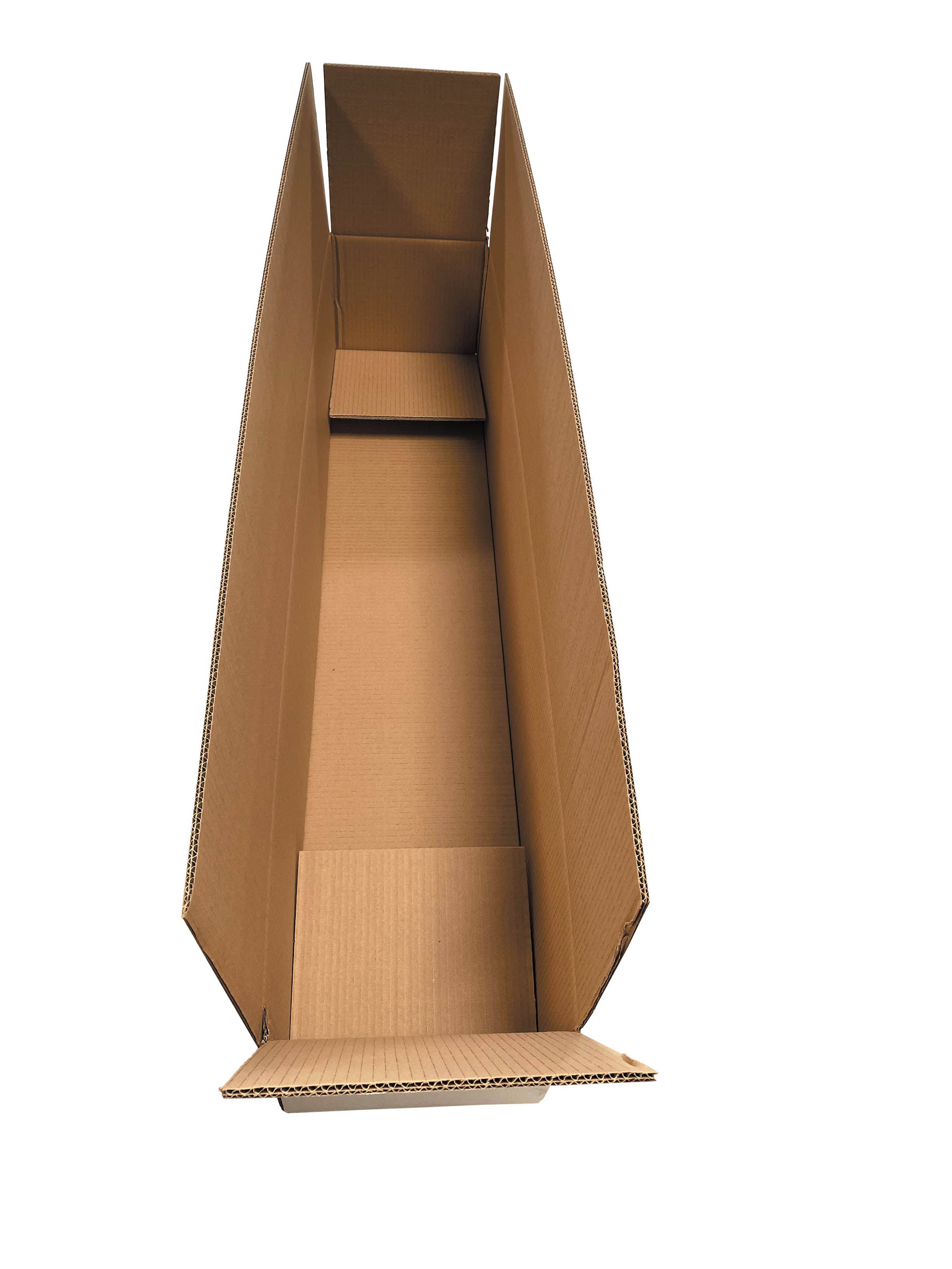 Caisse pour produit long ouverture grand côté