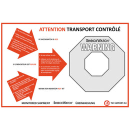 Étiquette pour indicateur de choc