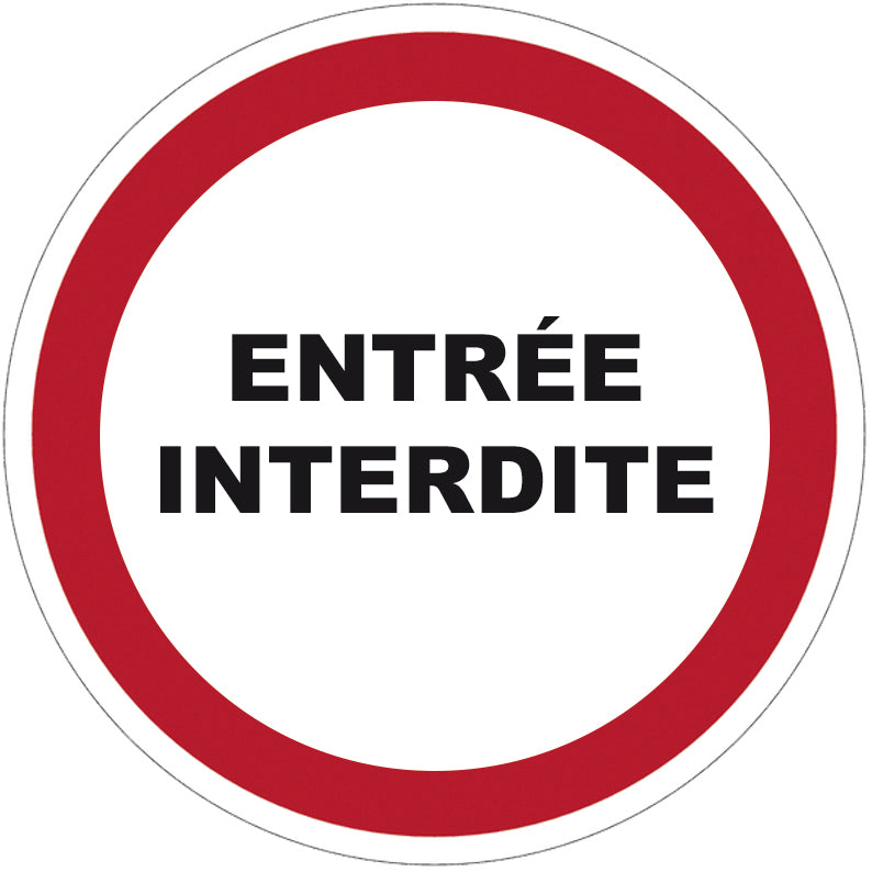 Panneau de signalisation entrée interdite