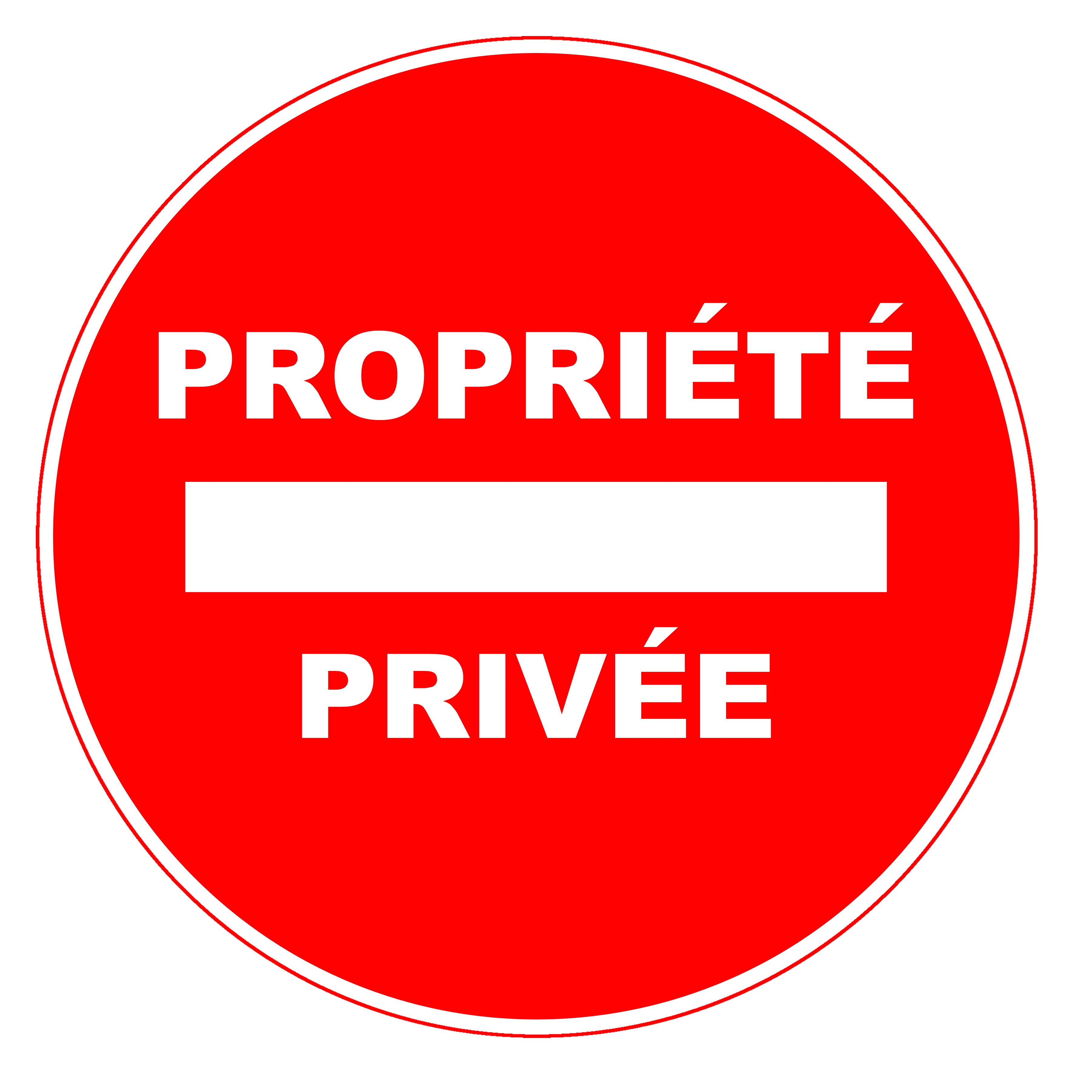Panneau de signalisation propriété privée