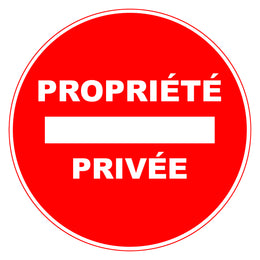 Panneau de signalisation propriété privée