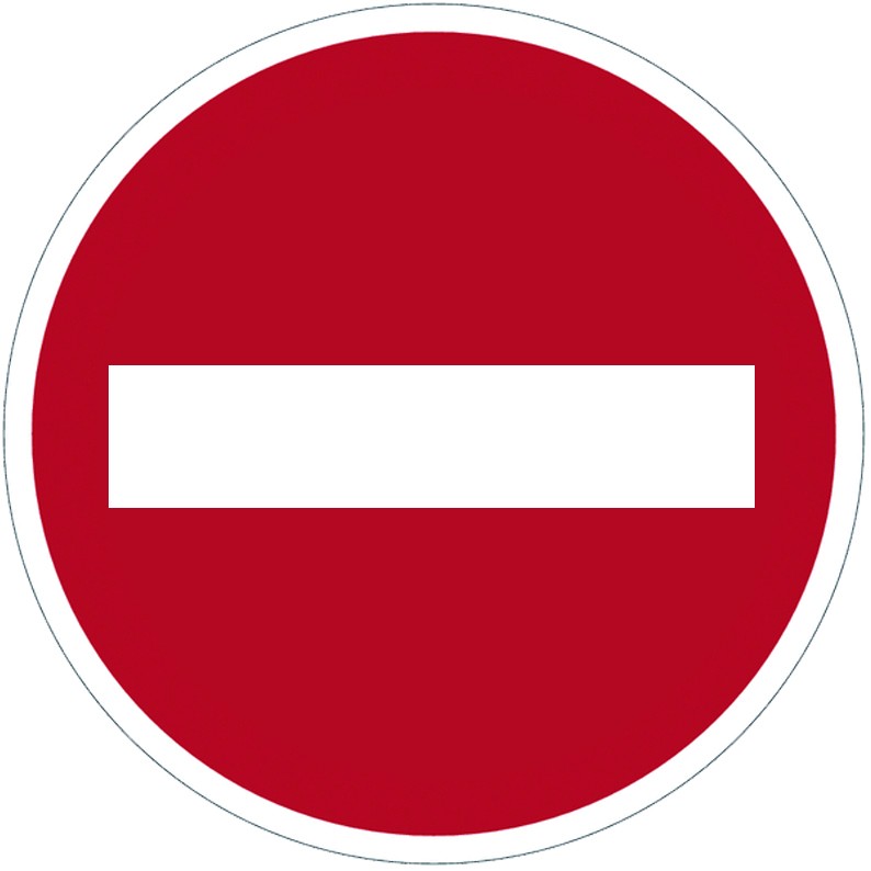Panneau de signalisation sens interdit