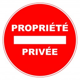 Panneau de signalisation propriété privée