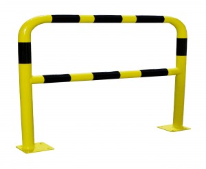 Barrière de sécurité acier jaune et noir 1500 x 1000